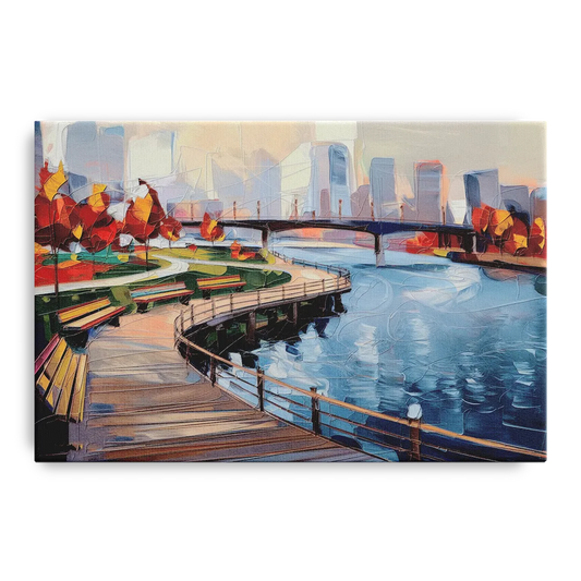 Buffalo Waterfront Boardwalk - Canvas Wall Art