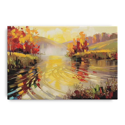 Asheville Riverfront Serenity - Canvas Wall Art