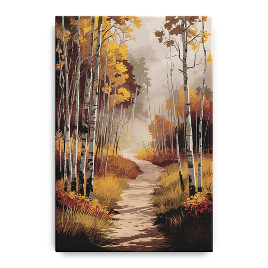 Aspen Serene Forest Path - Canvas Wall Art