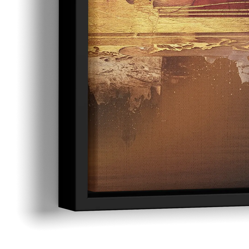 Omaha City Skyline - Close-Up Black Frame Canvas