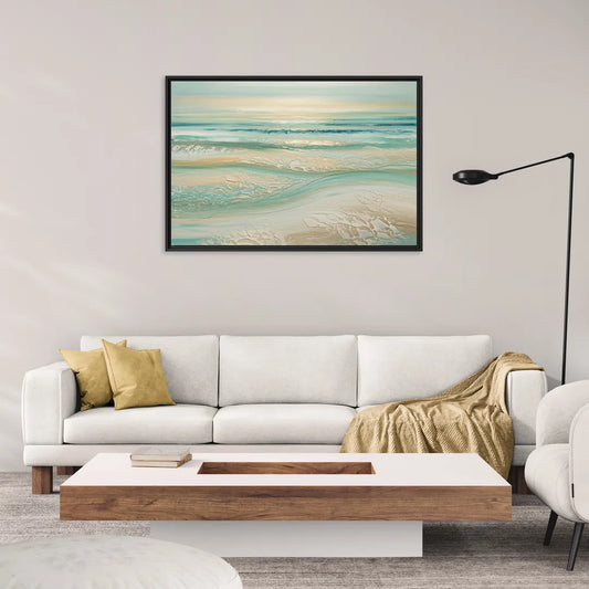 Sitka Ocean Breeze - Living Room Black Frame Canvas