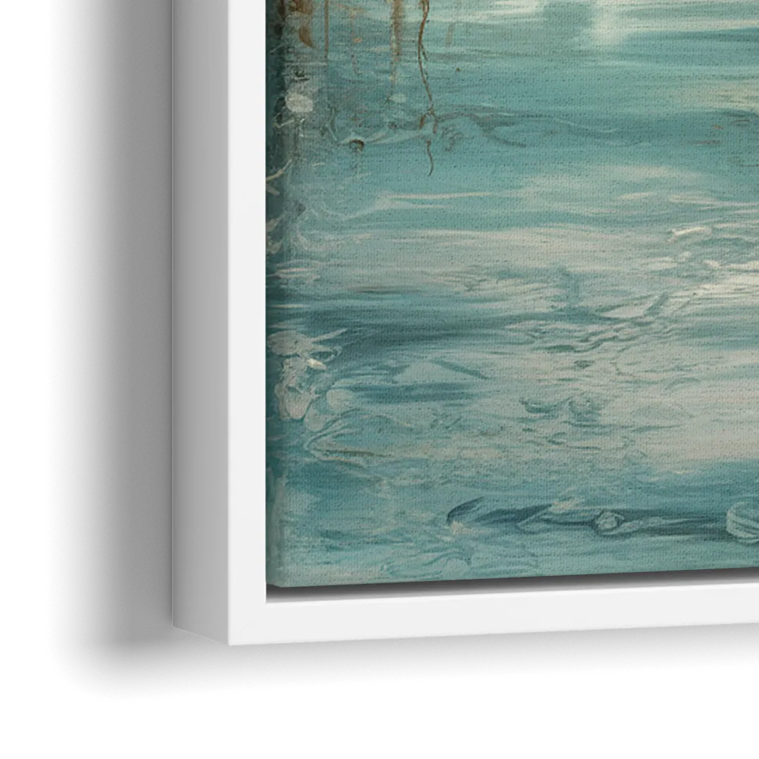 Buffalo Waterfront Tranquility - Close-Up White Frame Canvas