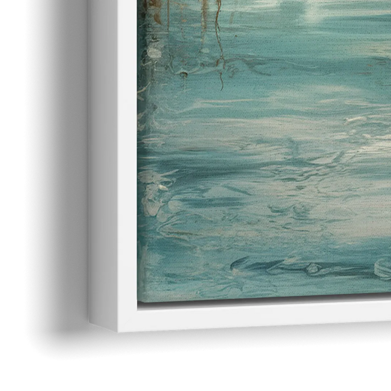 Buffalo Waterfront Tranquility - Close-Up White Frame Canvas