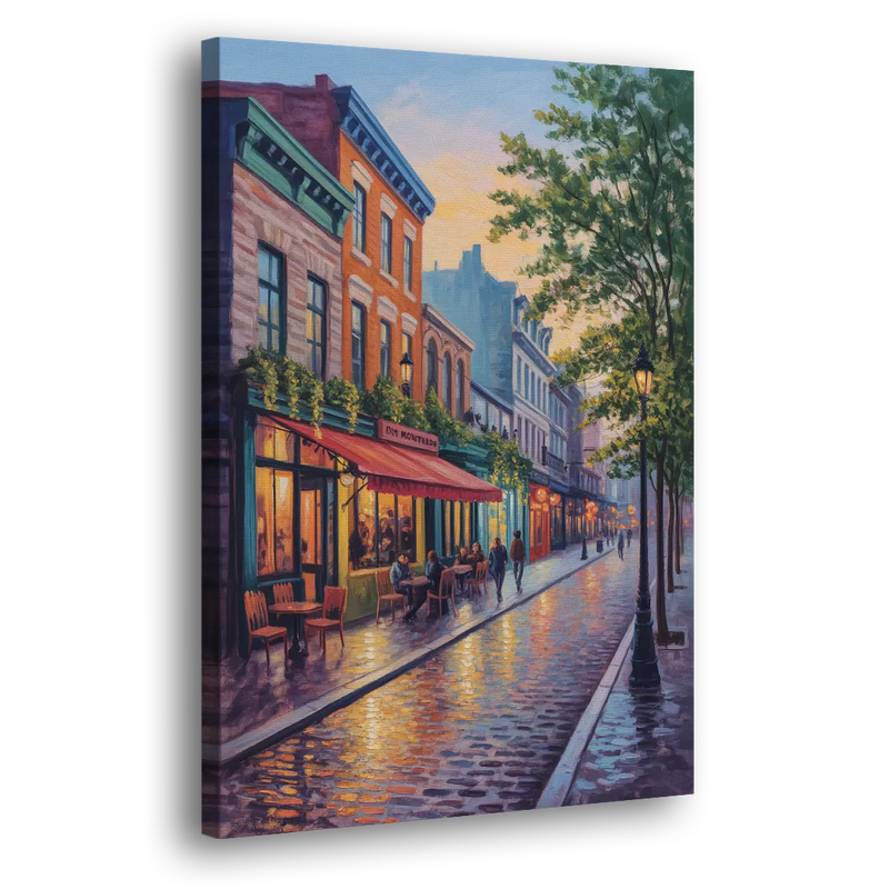 Old Montreal Streets - Canvas Print Art Sides