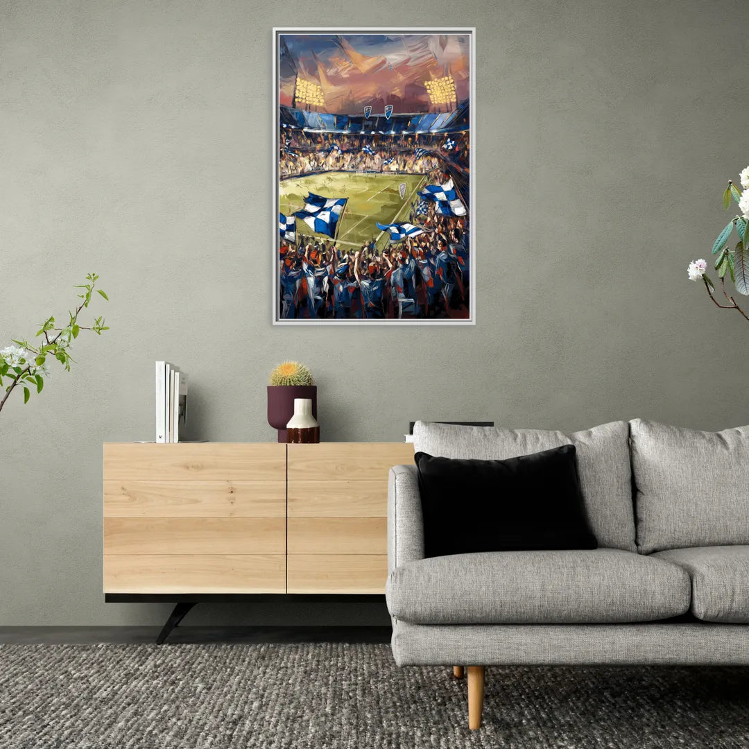 Kansas City Sporting KC Tribute - Living Room White Frame Canvas