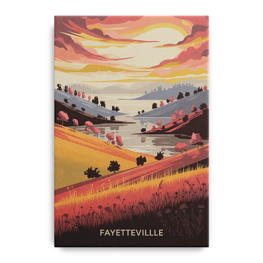 Fayetteville Sunset Views - Canvas Wall Art