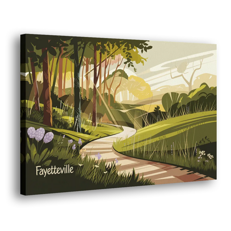 Fayetteville Scenic Trails - Canvas Print Art Sides