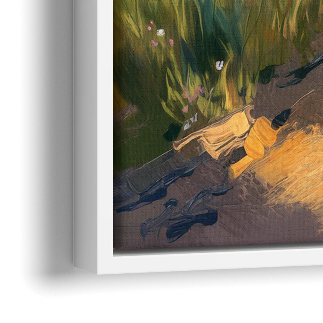 Bozeman Nature Trails - Close-Up White Frame Canvas