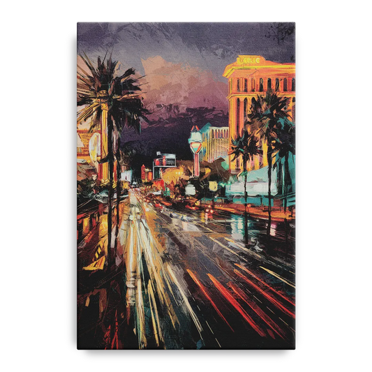 Las Vegas Strip Lights - Canvas Wall Art