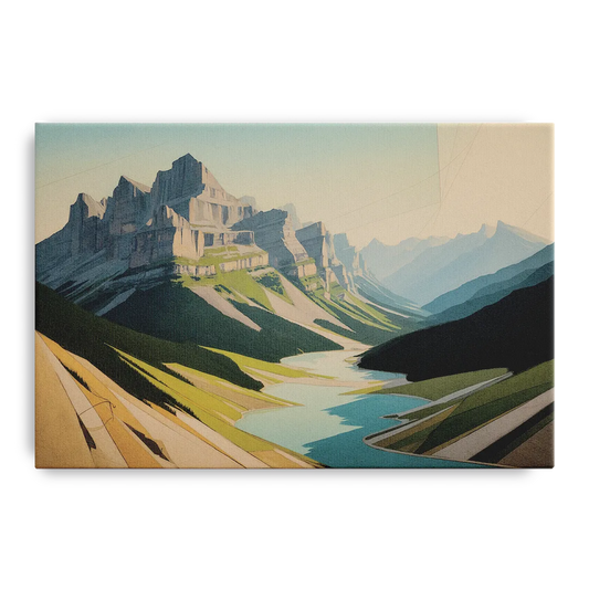 Banff Alpine Peaks - Canvas Wall Art