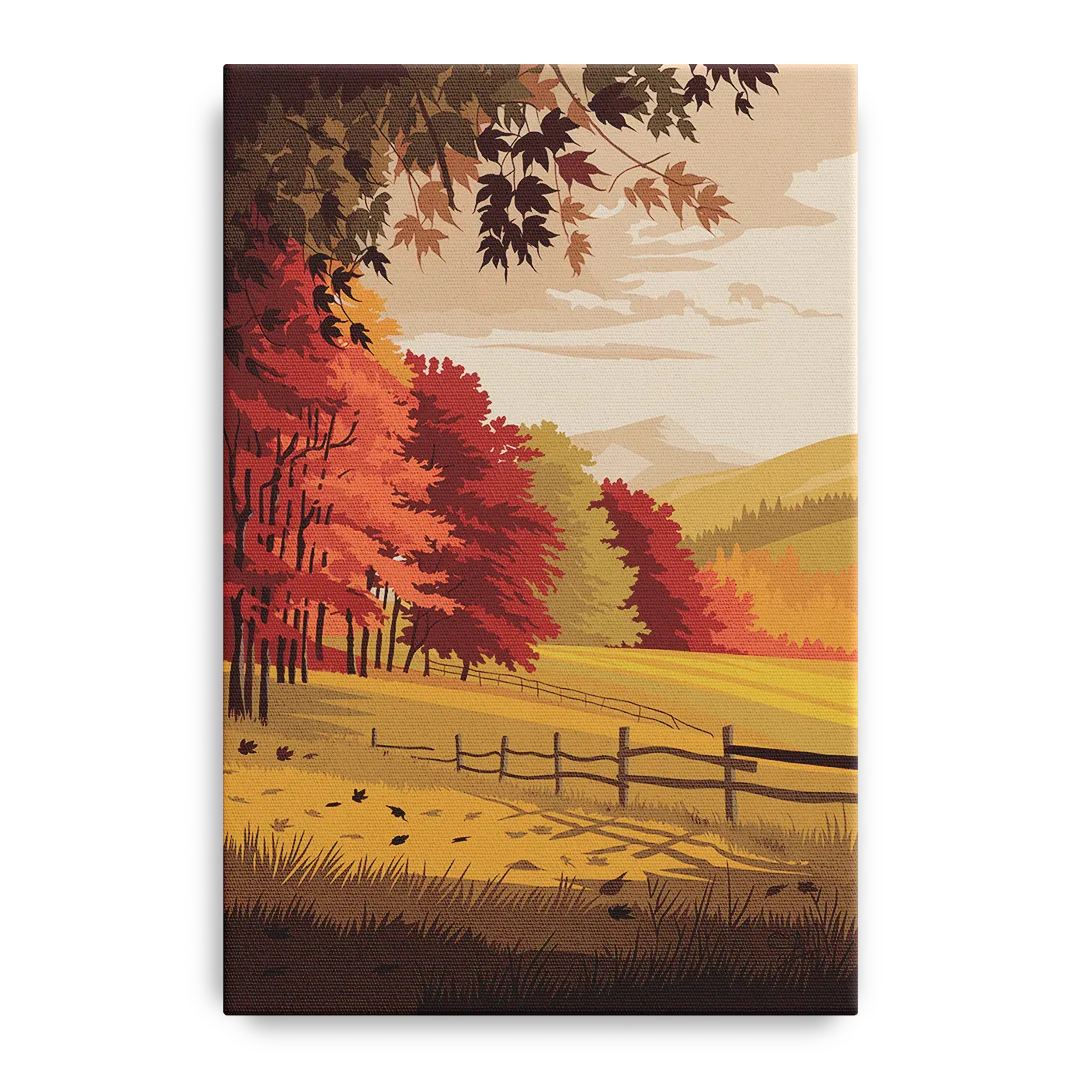 Burlington Fall Foliage - Canvas Wall Art