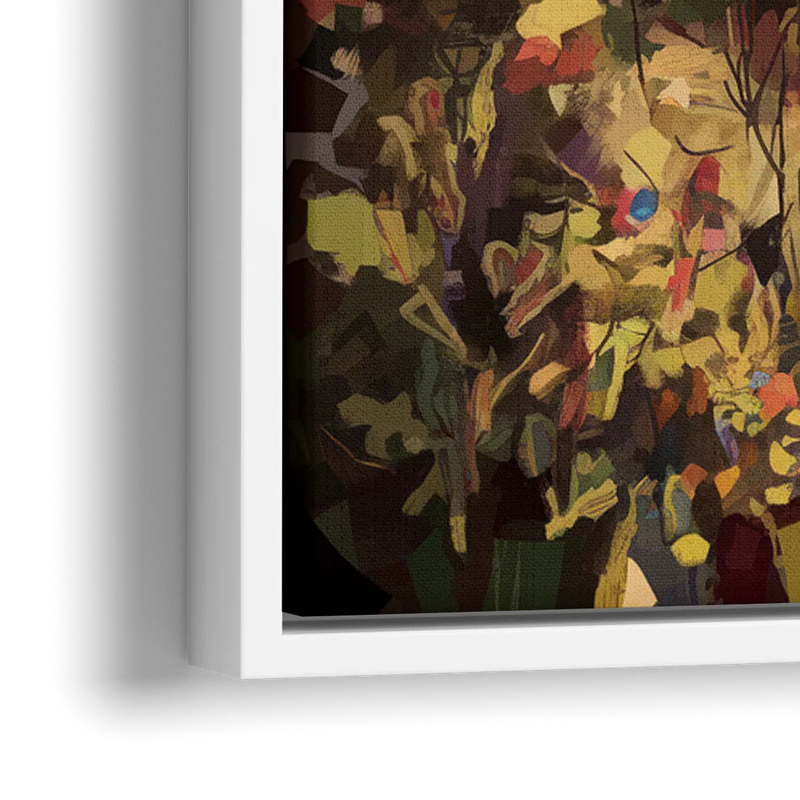 Gatlinburg Trail Through The Forest - Close-Up White Frame Canvas