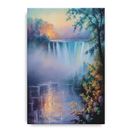 Horseshoe Falls Fog - Canvas Wall Art
