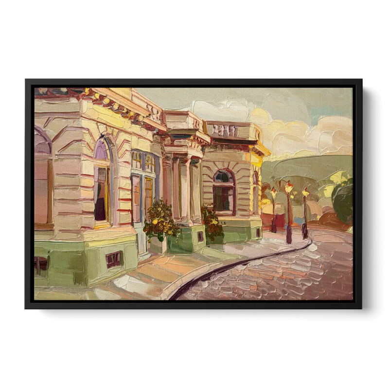 Dunedin Historic Architecture - Black Frame Canvas