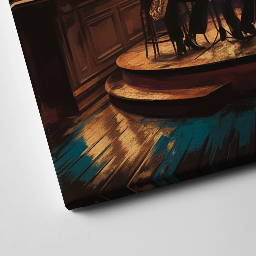 New Orleans Jazz Club Scene Canvas Close Up