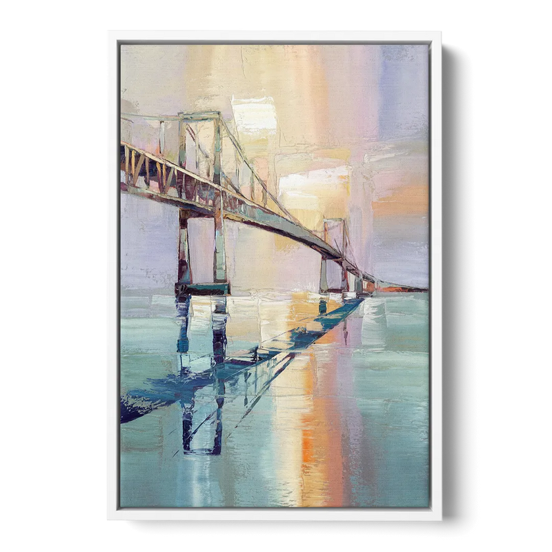 Corpus Christi Harbor Bridge - White Frame Canvas