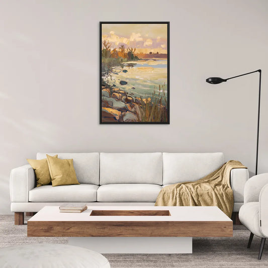 Chesapeake Scenic Horizons - Living Room Black Frame Canvas