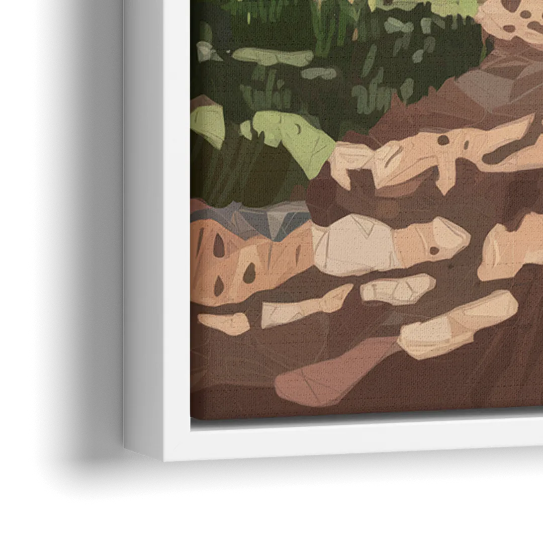 Ontario Scenic Trails - Close-Up White Frame Canvas