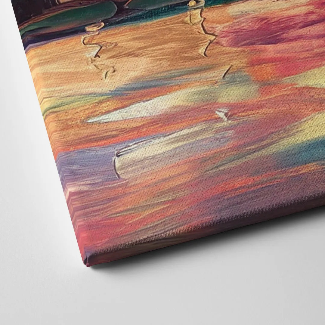 Oklahoma City Downtown Sunset Canvas Close Up
