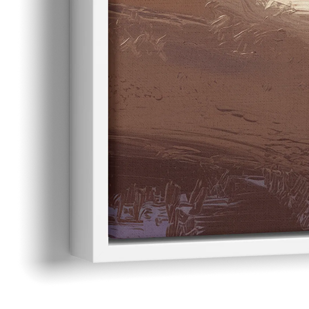 Naples Pier at Twilight - Close-Up White Frame Canvas