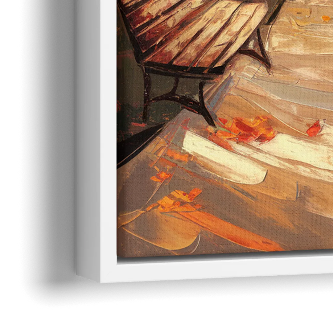 Park City Autumn Colors - Close-Up White Frame Canvas