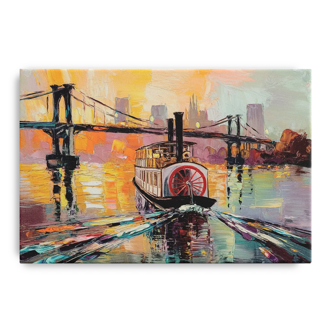 New Orleans Mississippi River Views - Canvas Wall Art