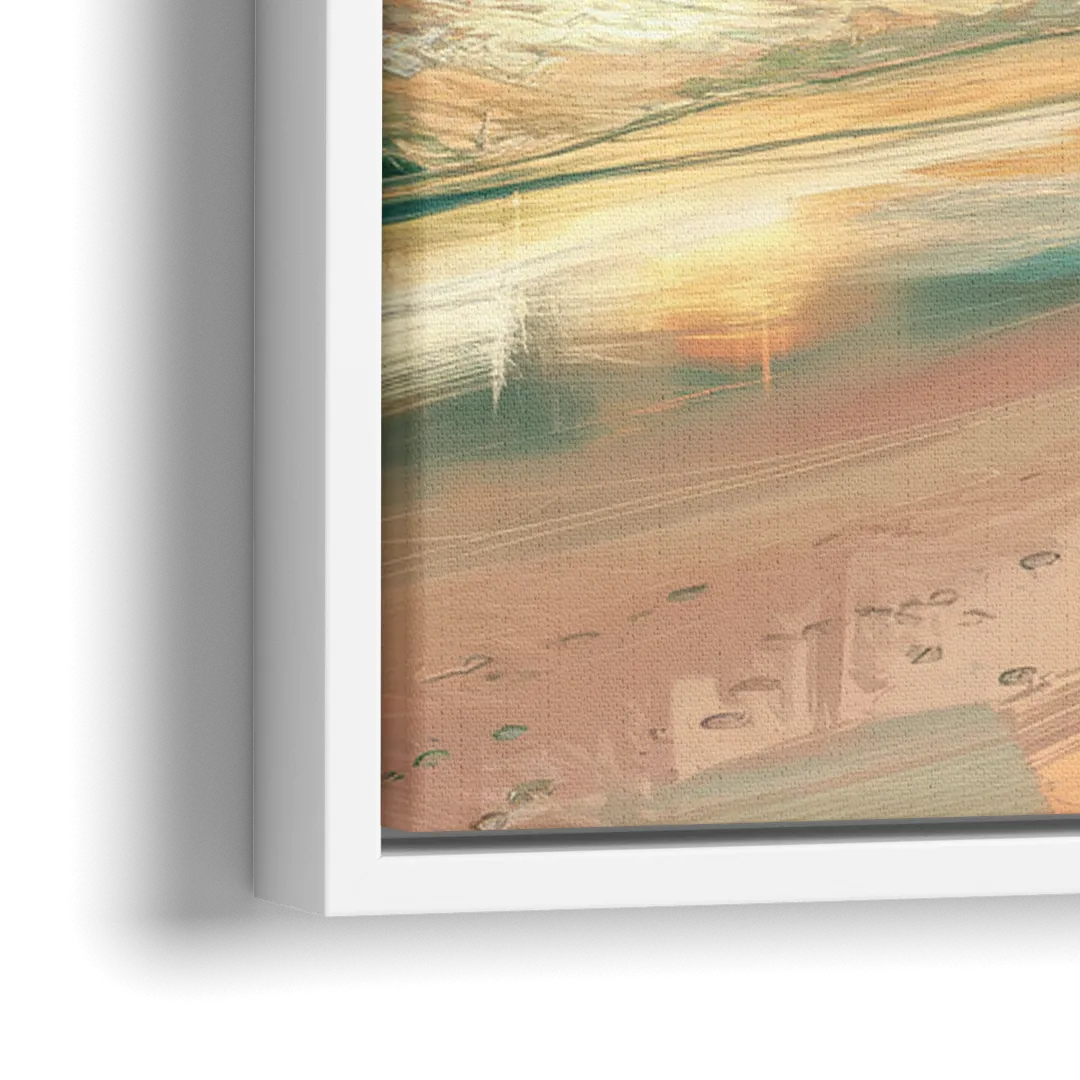 Hilton Head Island Oceanfront Sunrise - Close-Up White Frame Canvas