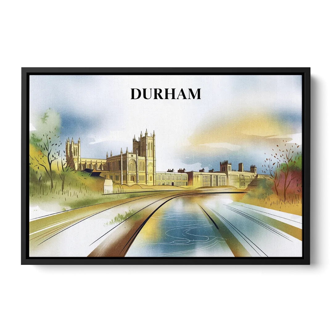 Durham Cultural Landmarks - Black Frame Canvas