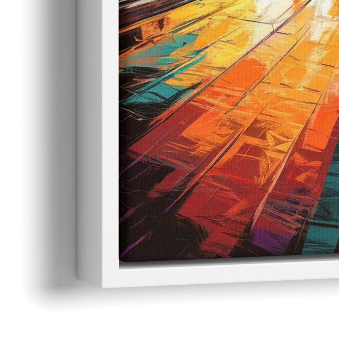 Joseph City Lights - Close-Up White Frame Canvas