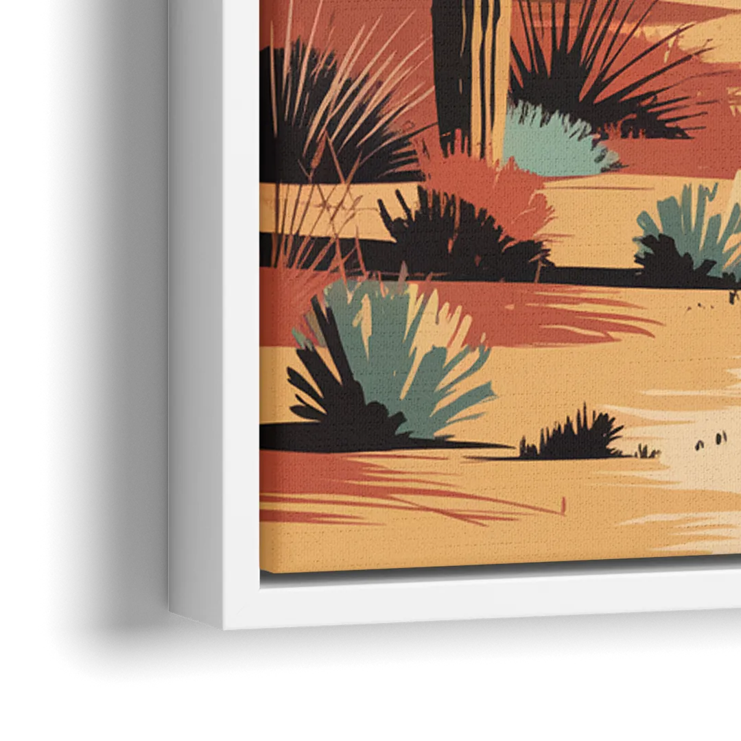 Phoenix Scenic Desert Beauty - Close-Up White Frame Canvas