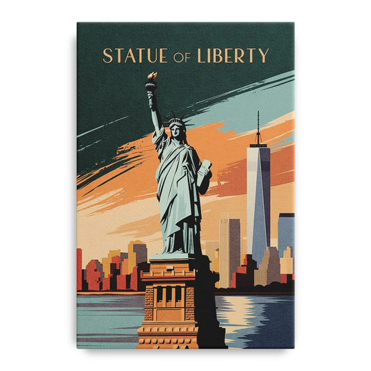 New York City Statue of Liberty - Canvas Wall Art