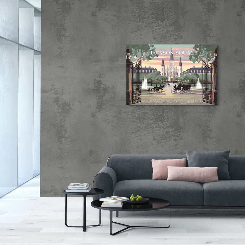 New Orleans Jackson Square - Canvas Wall Art Living Room