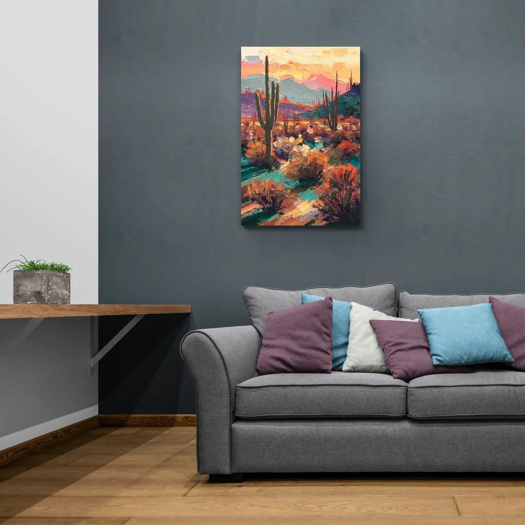 Tucson Sonoran Desert - Canvas Wall Art Living Room