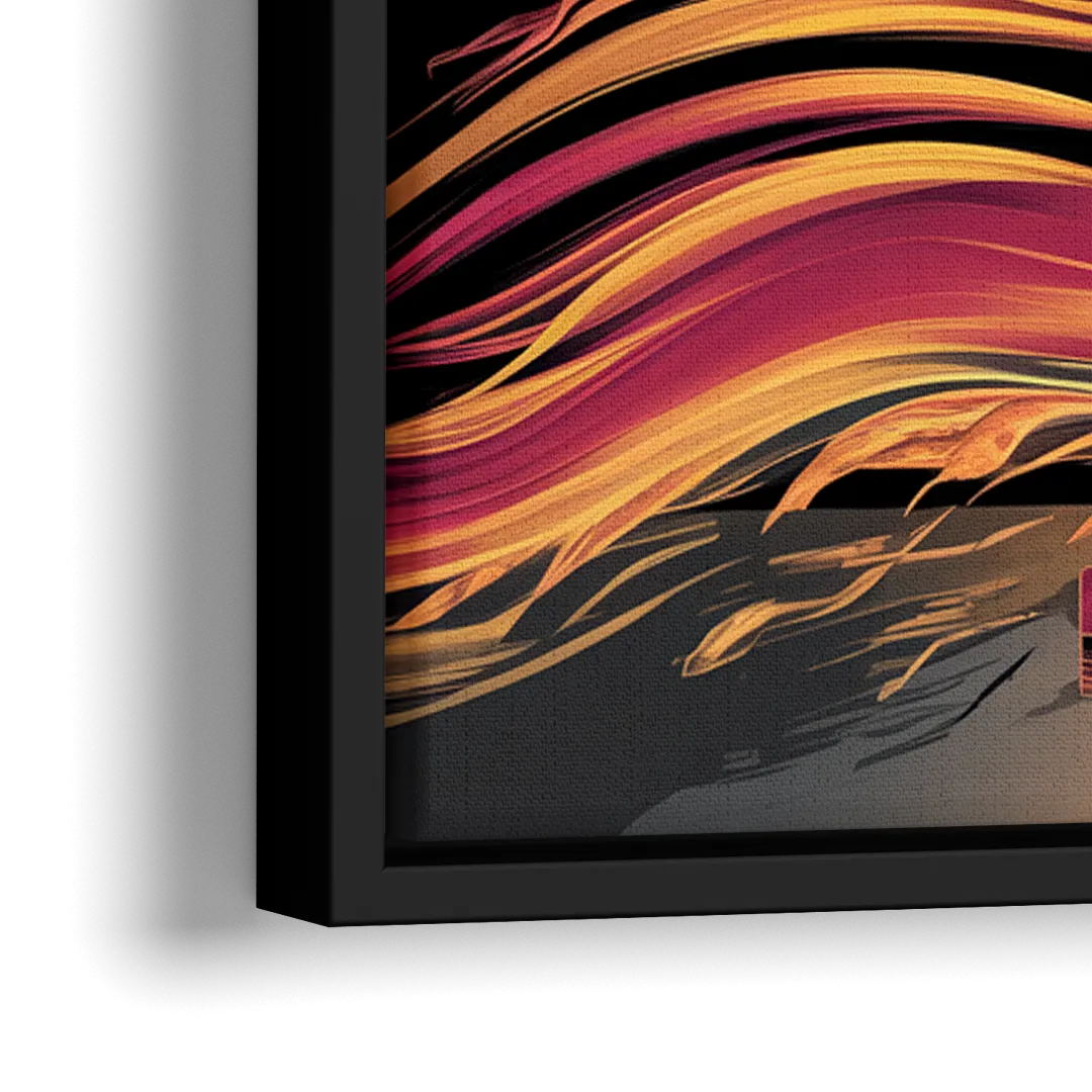 Miami Heat Basketball - Close-Up Black Frame Canvas