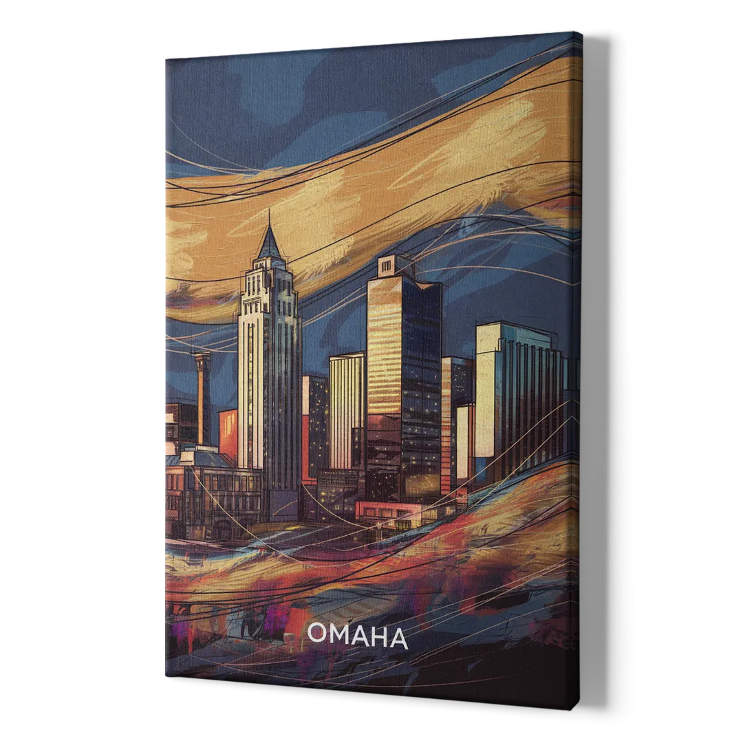 Omaha Urban Aesthetic - Canvas Print Art Sides