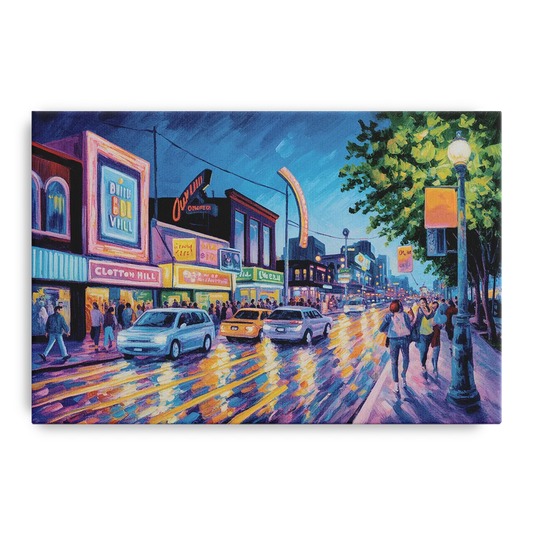 Clifton Hill Neon Lights - Canvas Wall Art