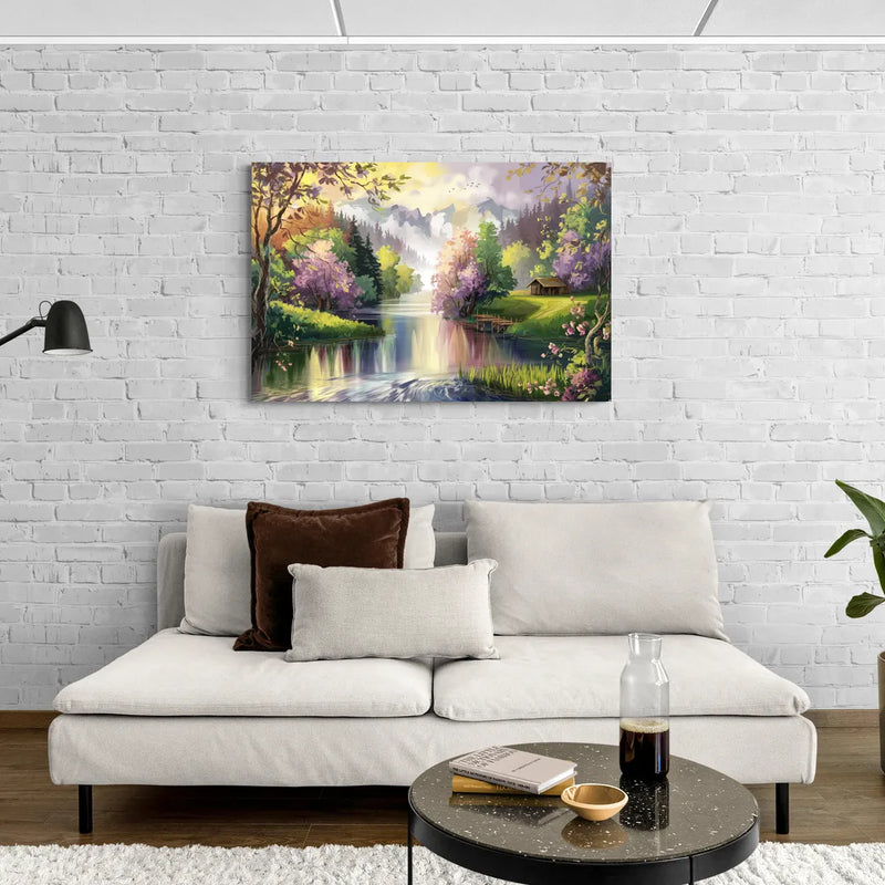 New Hope Scenic River Views - Canvas Wall Art Living Room