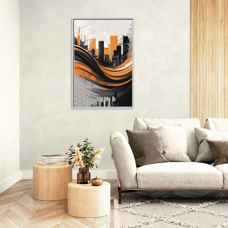 Houston Dynamo Colors - Living Room White Frame Canvas