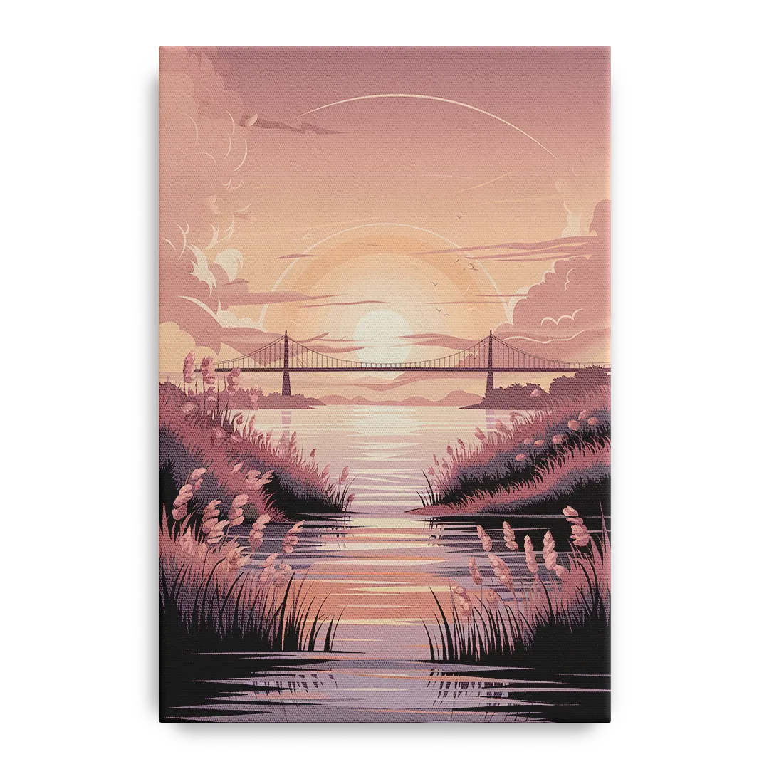 Chesapeake Bay Sunset Glow - Canvas Wall Art