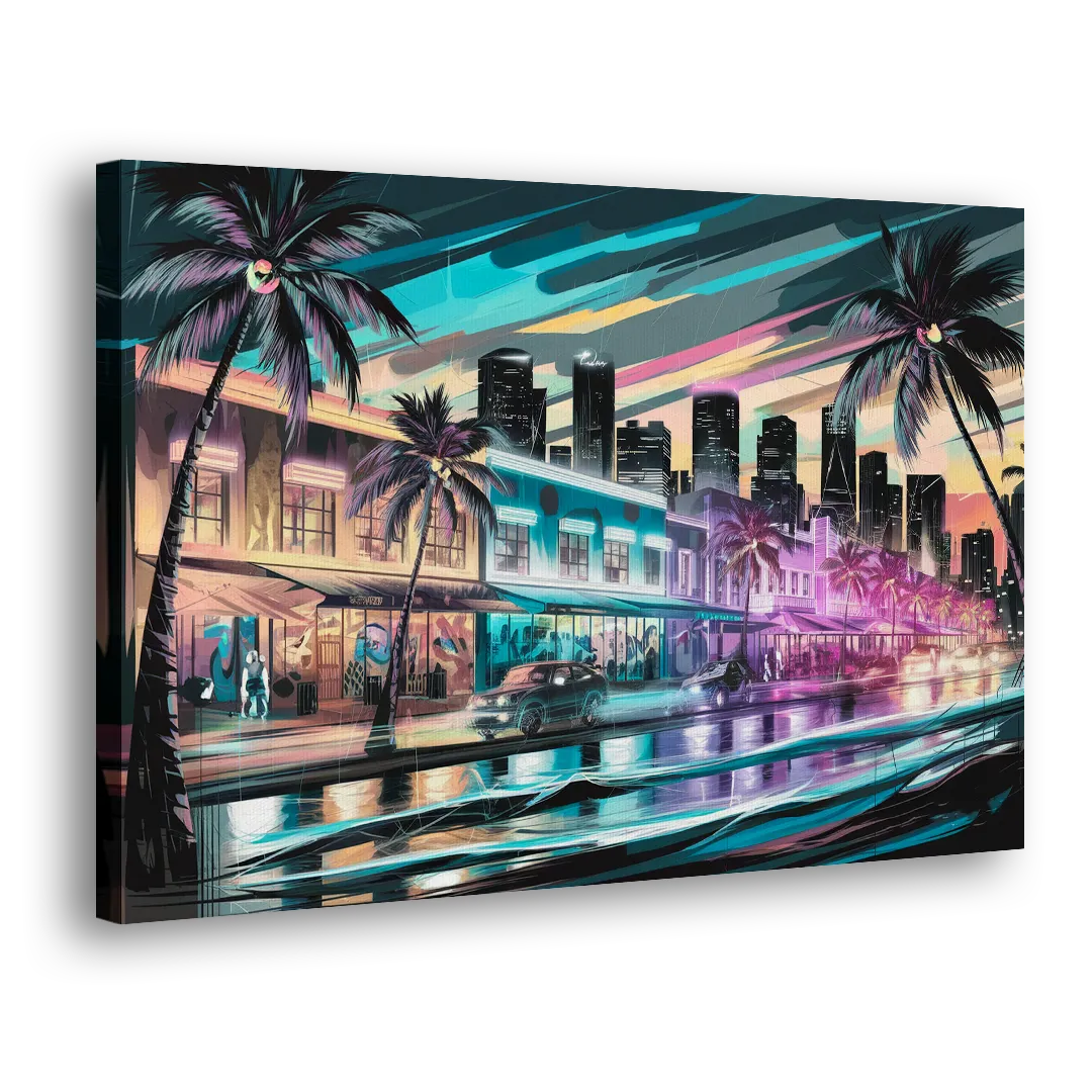 Miami Street Art Culture - Canvas Print Art Sides