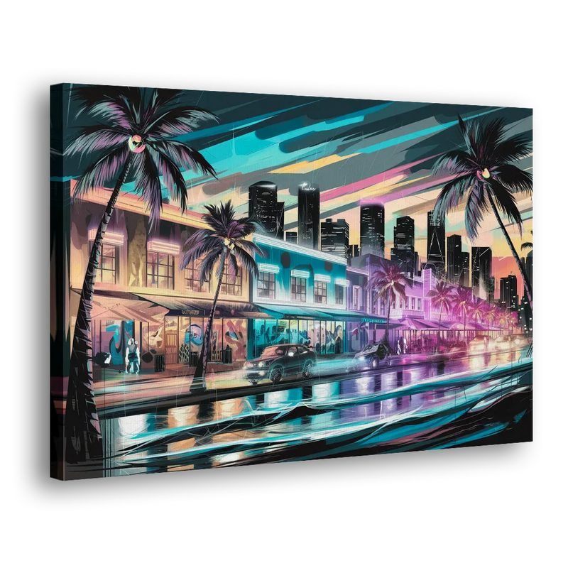 Miami Street Art Culture - Canvas Print Art Sides