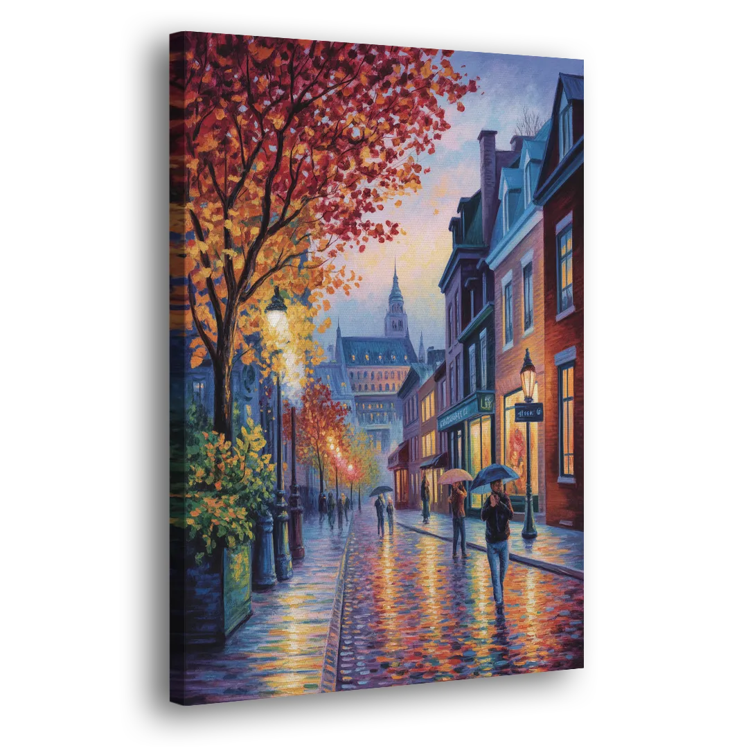 Quebec City in Autumn - Canvas Print Art Sides