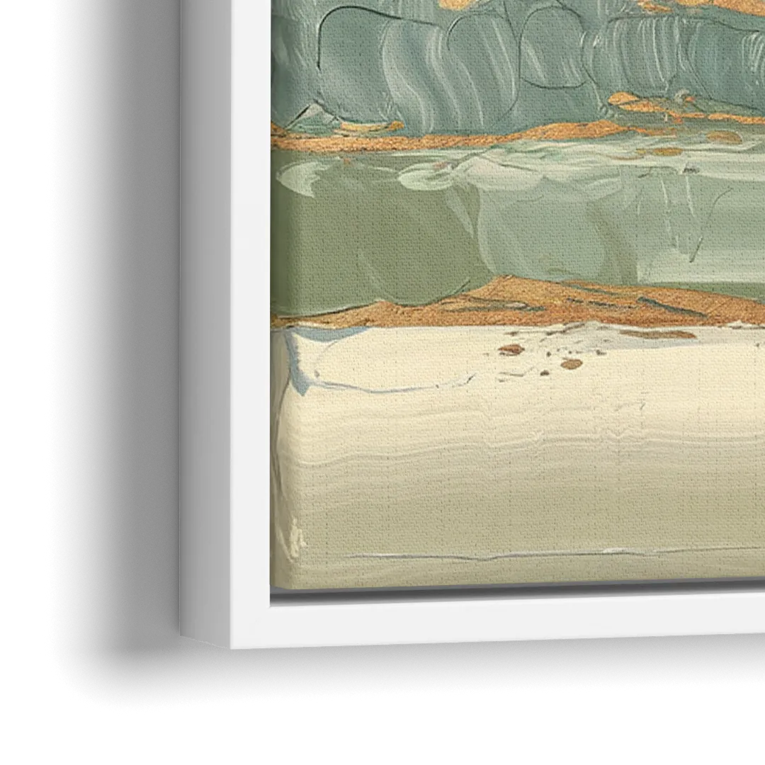 Eugene Abstract Landscape - Close-Up White Frame Canvas
