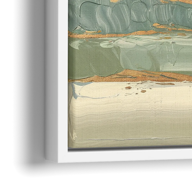 Eugene Abstract Landscape - Close-Up White Frame Canvas