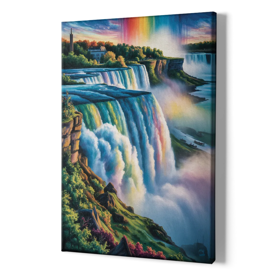 Niagara Falls Close Up - Canvas Print Art Sides