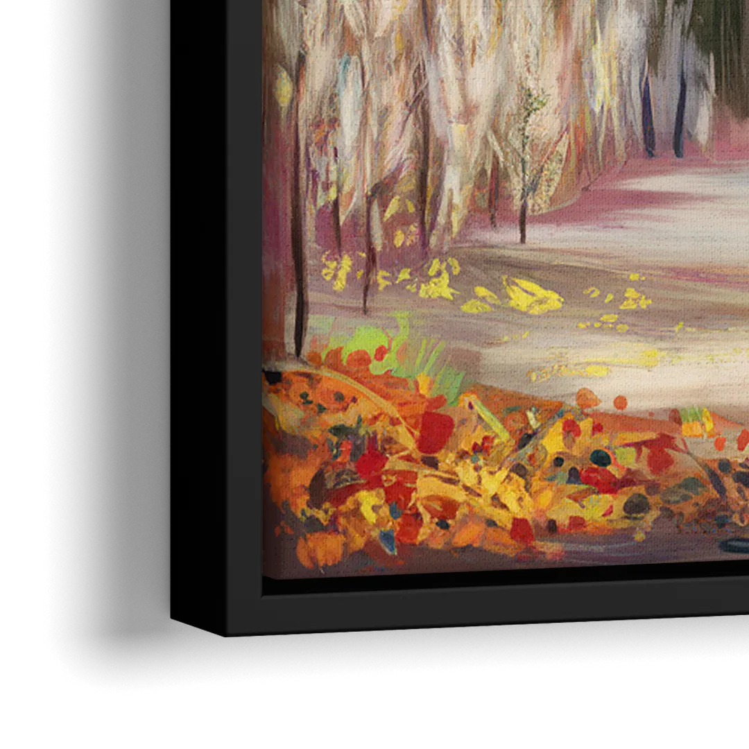 Buffalo All Seasons Beauty - Close-Up Black Frame Canvas