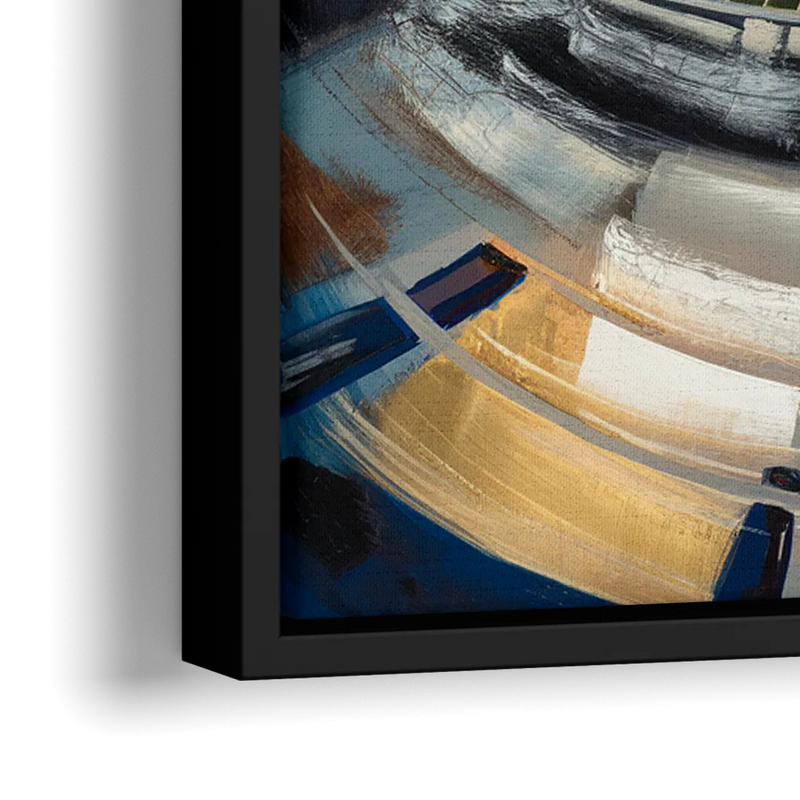 Dallas Cowboys Stadium - Close-Up Black Frame Canvas