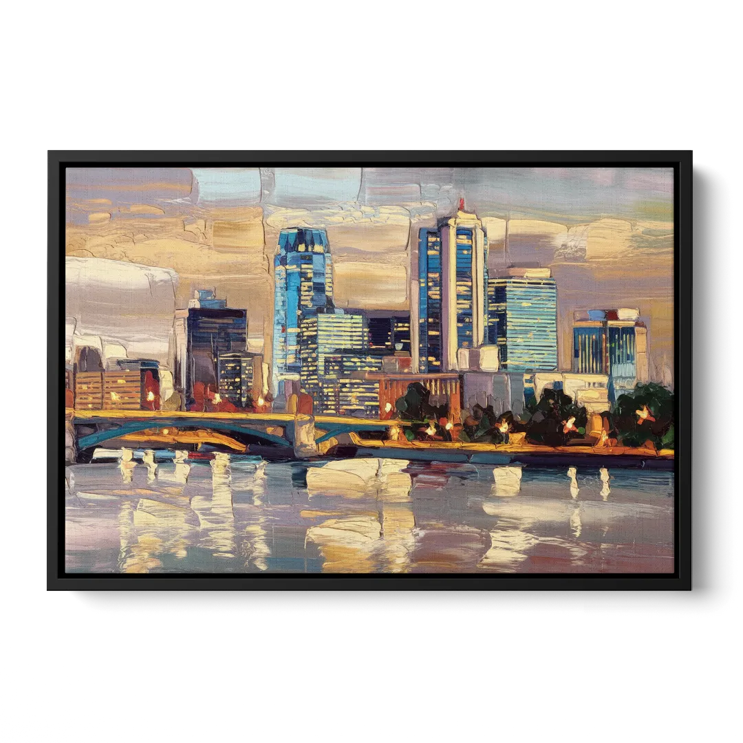 Minneapolis Modern Architectural Beauty - Black Frame Canvas