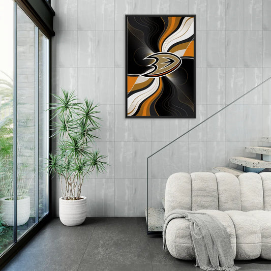 Anaheim Ducks Pride - Living Room Black Frame Canvas