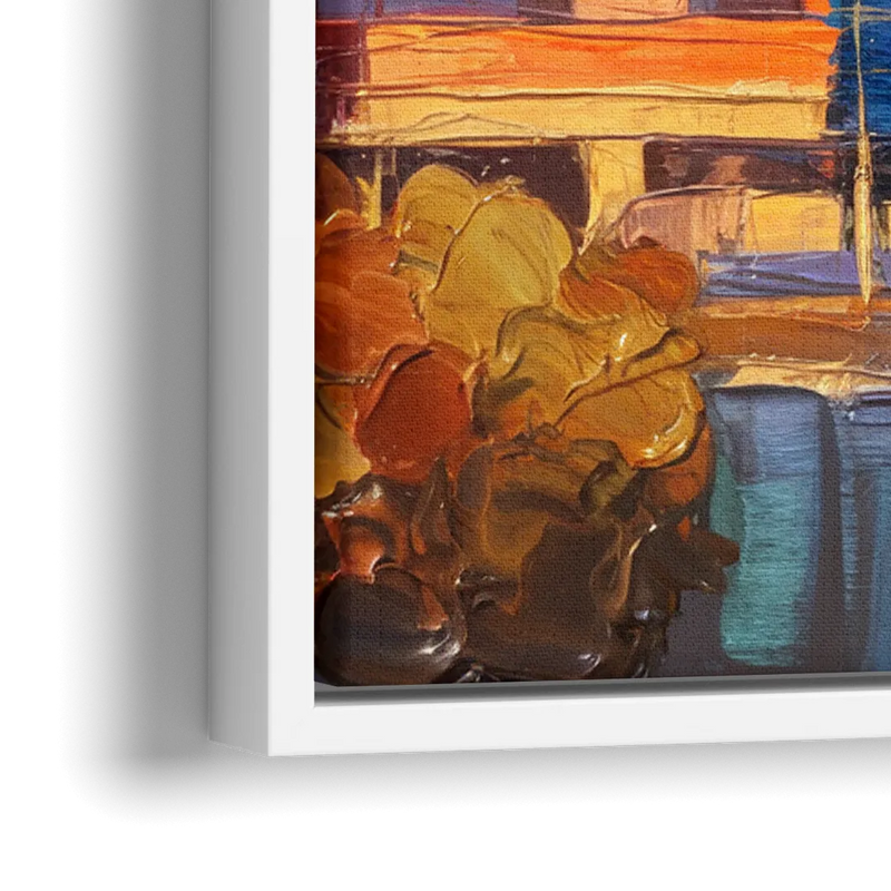 El Paso Skyline View - Close-Up White Frame Canvas